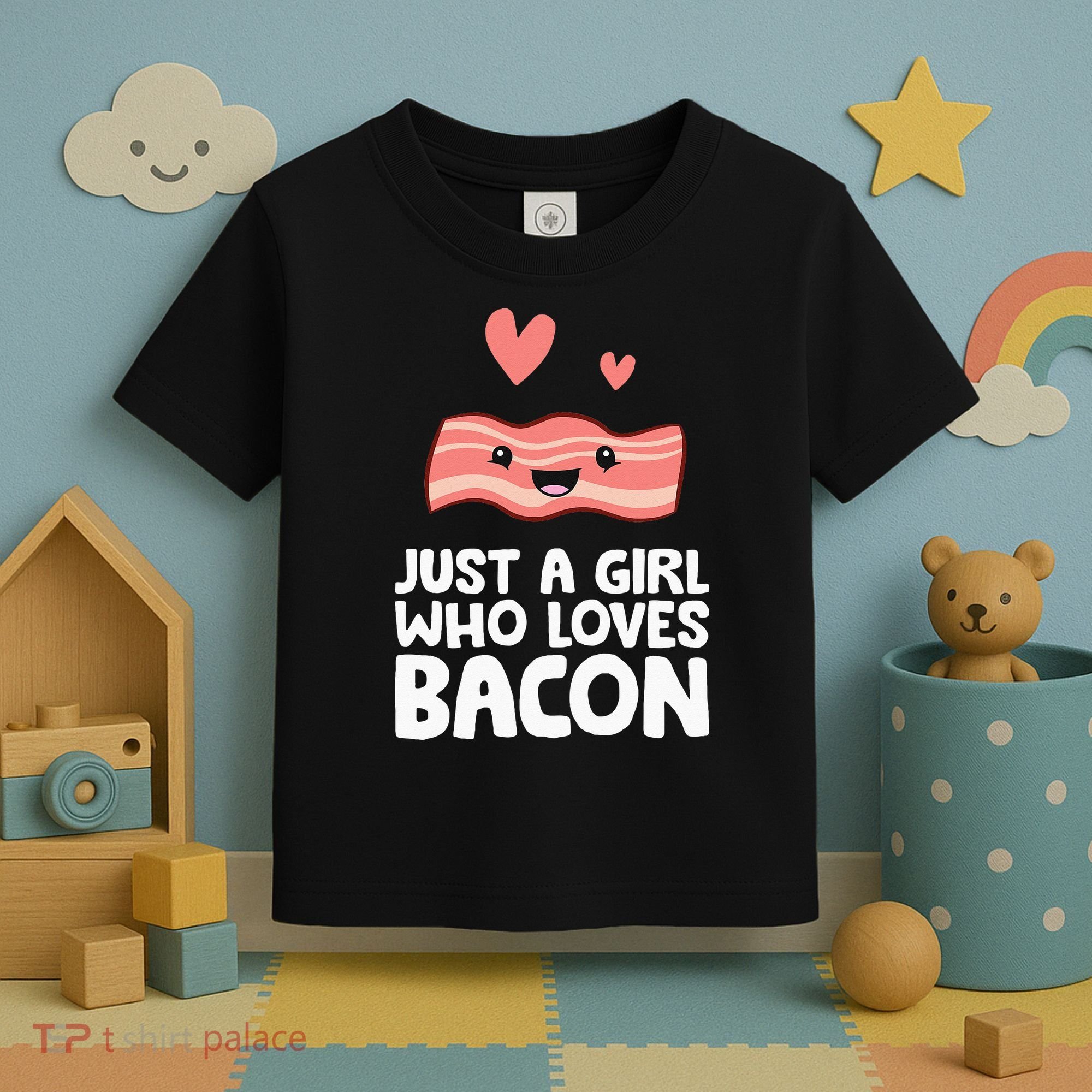 Just A Girl Who Loves Bacon Toddler T-Shirt