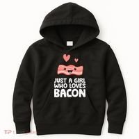 Just A Girl Who Loves Bacon Kids Hoodie thumb 0