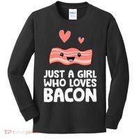 Just A Girl Who Loves Bacon Kids Long Sleeve Shirt thumb 0