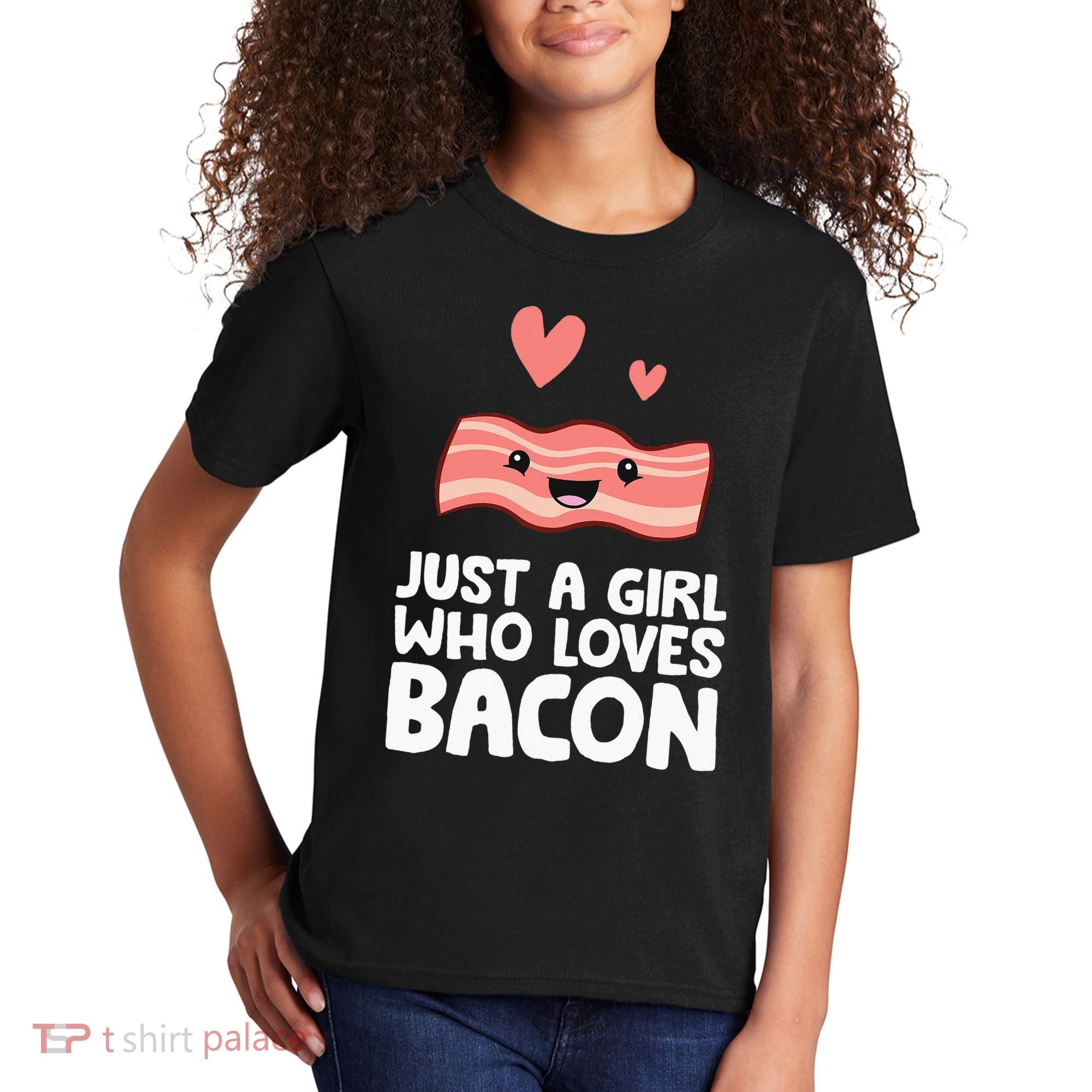 Just A Girl Who Loves Bacon Kids T-Shirt