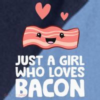 Just A Girl Who Loves Bacon Raglan Baseball Sleeve Shirt thumb 2