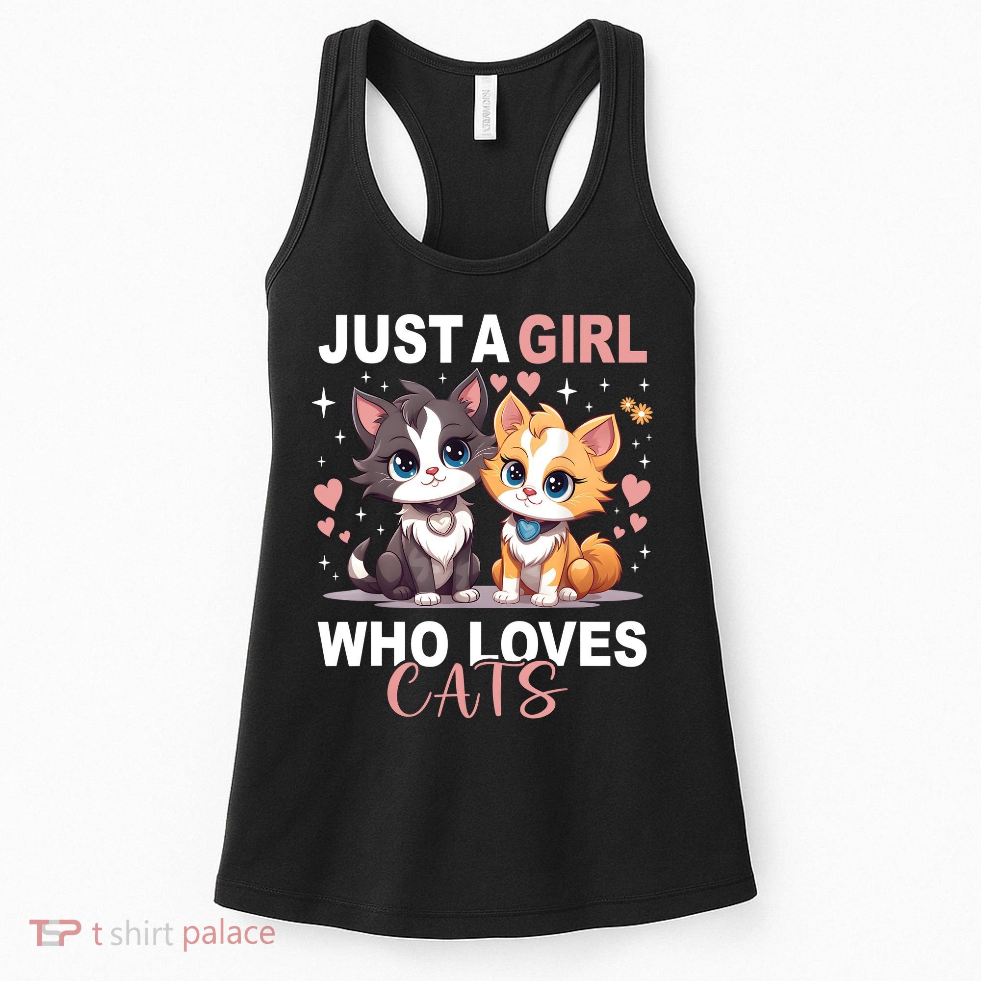 Just A Girl Who Loves Cats Cute Cat Lover Women's Tank Top