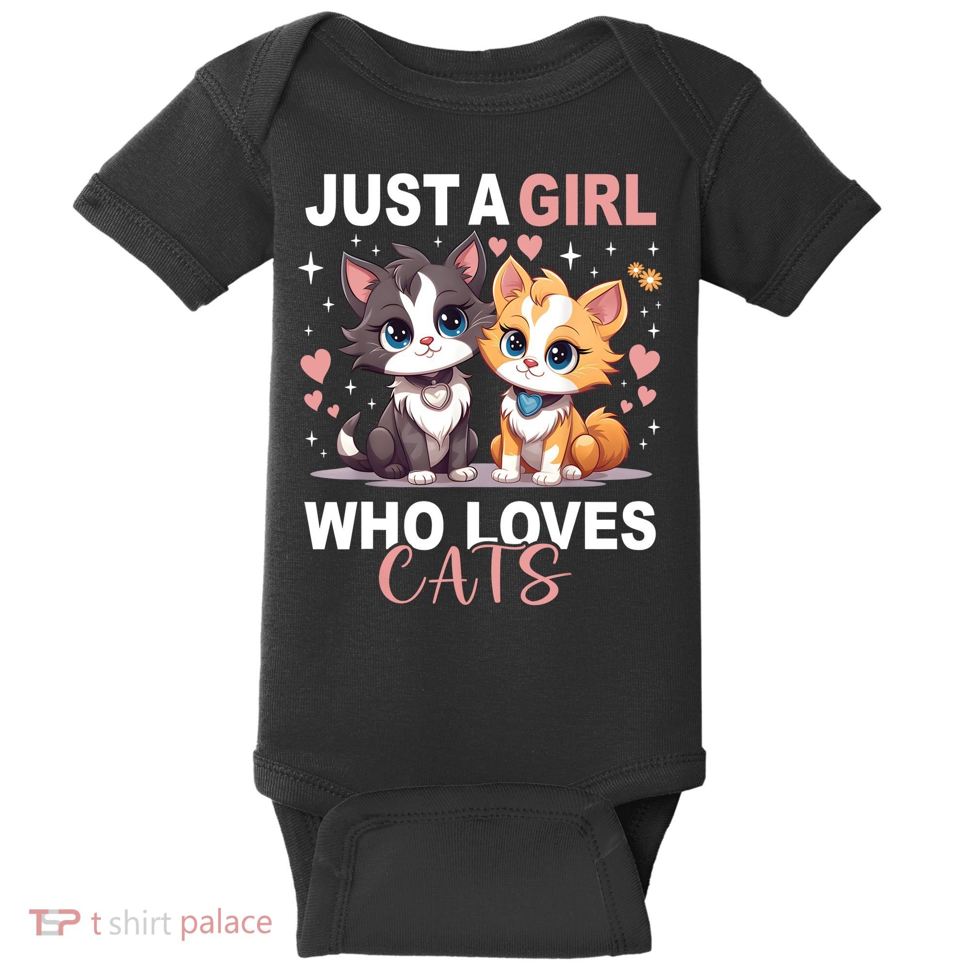 Just A Girl Who Loves Cats Cute Cat Lover Baby Bodysuit