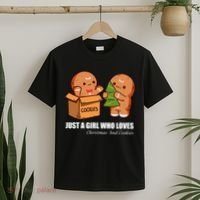 Just A Girl Who Loves Christmas And Cookies T-Shirt thumb 2
