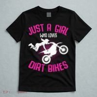 Just A Girl Who Loves Dirt Bikes Motocross Dirt Biking T-Shirt thumb 5