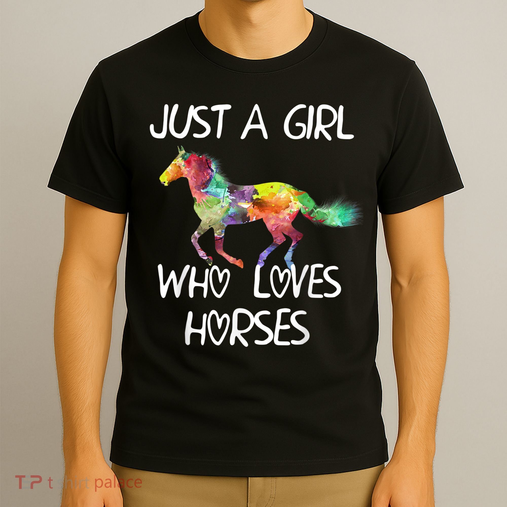 Just A Girl Who Loves Horses Cute Beautiful Horse T-Shirt