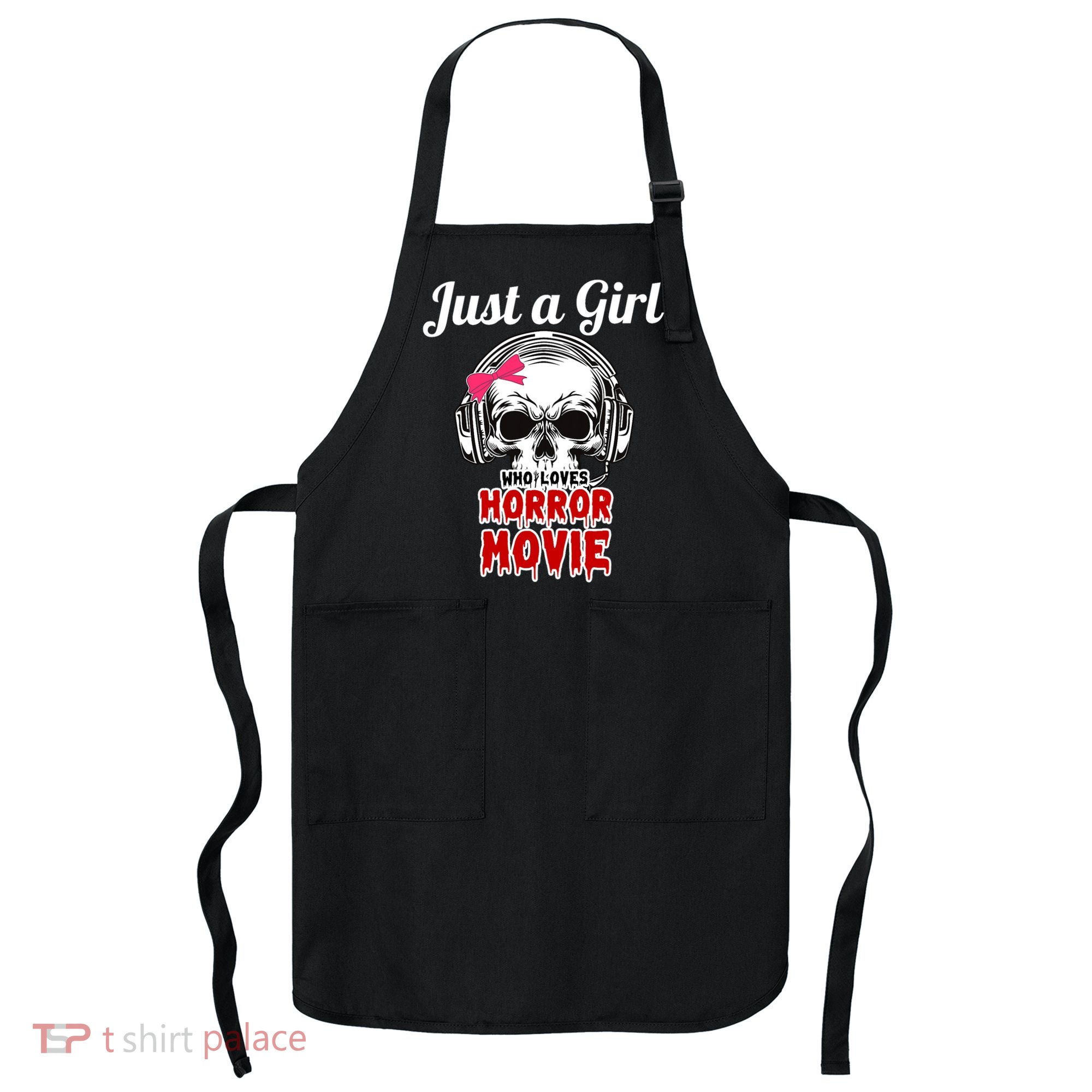 Just A Girl Who Loves Horror Movie Halloween Scary Ghost Apron