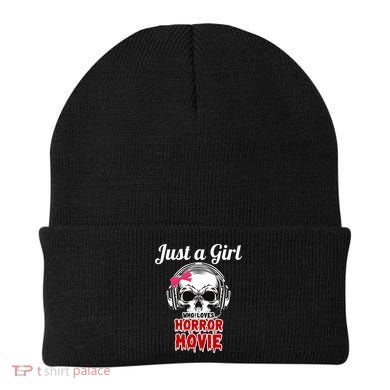 Just A Girl Who Loves Horror Movie Halloween Scary Ghost Beanie