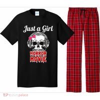 Just A Girl Who Loves Horror Movie Halloween Scary Ghost Pajama Set thumb 0