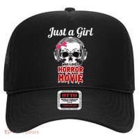 Just A Girl Who Loves Horror Movie Halloween Scary Ghost Hat thumb 0