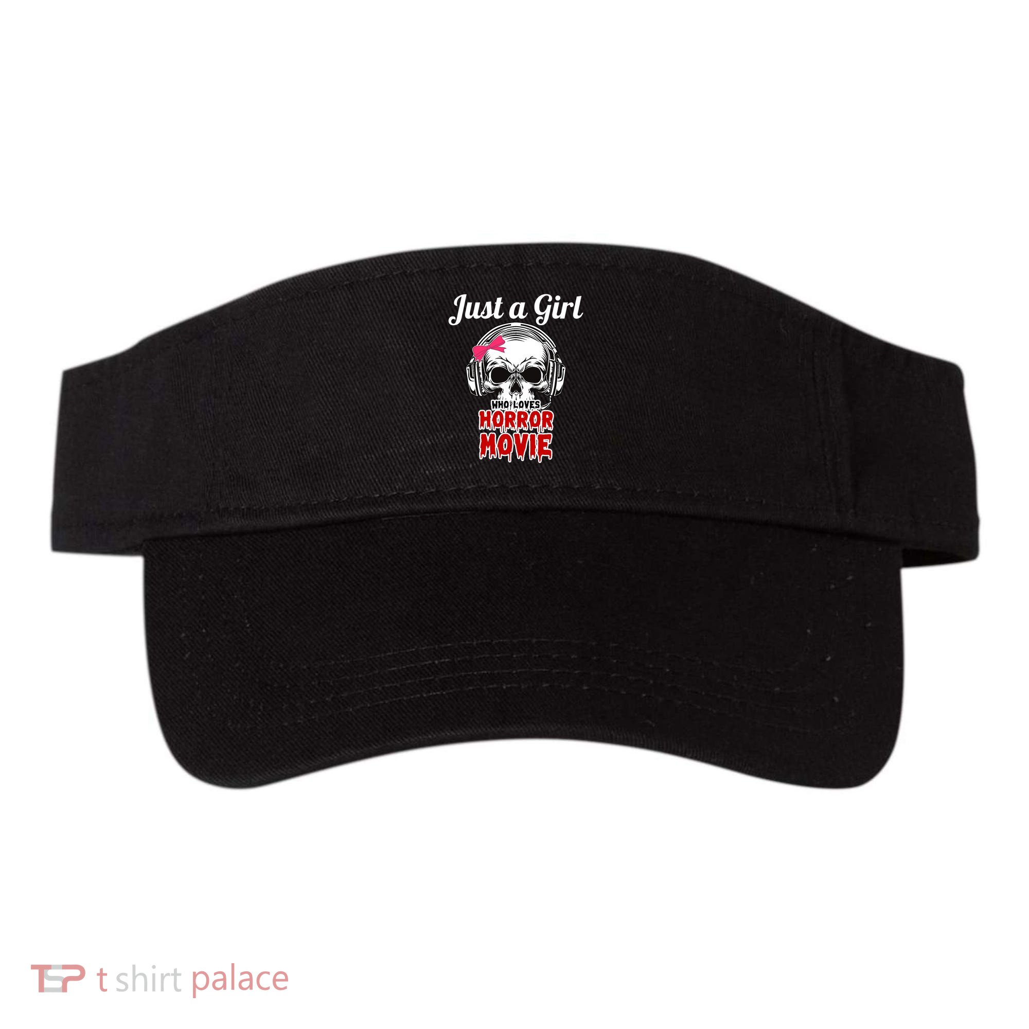 Just A Girl Who Loves Horror Movie Halloween Scary Ghost Visor