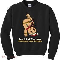 Just A Girl Who Loves Gingerbread Cookies Kids Sweatshirt thumb 0