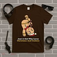 Just A Girl Who Loves Gingerbread Cookies T-Shirt thumb 5