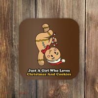 Just A Girl Who Loves Gingerbread Cookies Coaster thumb 0