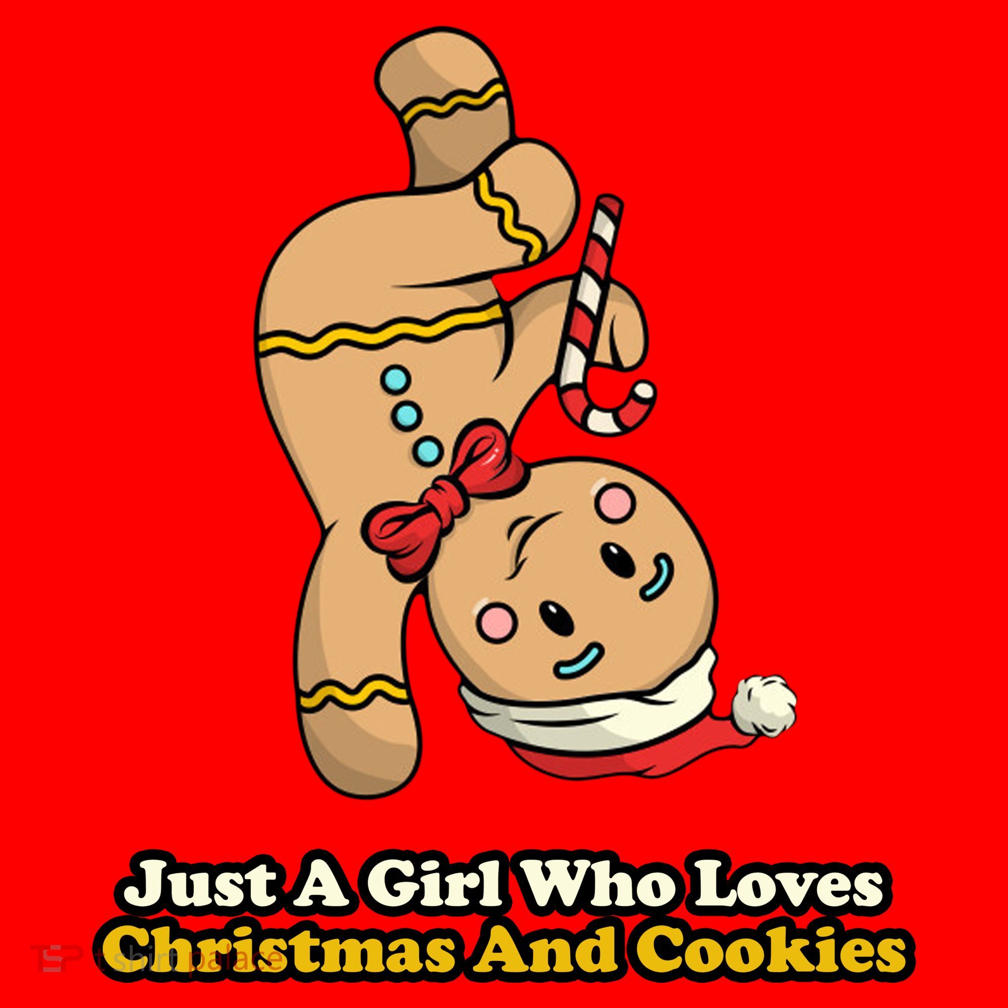 Just A Girl Who Loves Gingerbread Cookies Santa Hat