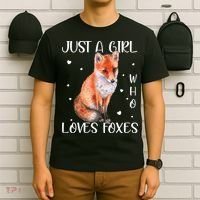 Just A Girl Who Loves Foxes T-Shirt thumb 6