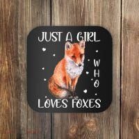 Just A Girl Who Loves Foxes Coaster thumb 0
