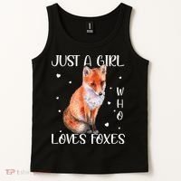 Just A Girl Who Loves Foxes Tank Top thumb 2