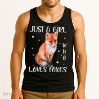 Just A Girl Who Loves Foxes Tank Top thumb 3