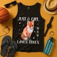 Just A Girl Who Loves Foxes Tank Top thumb 4