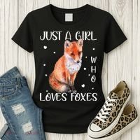 Just A Girl Who Loves Foxes Women's T-Shirt thumb 3