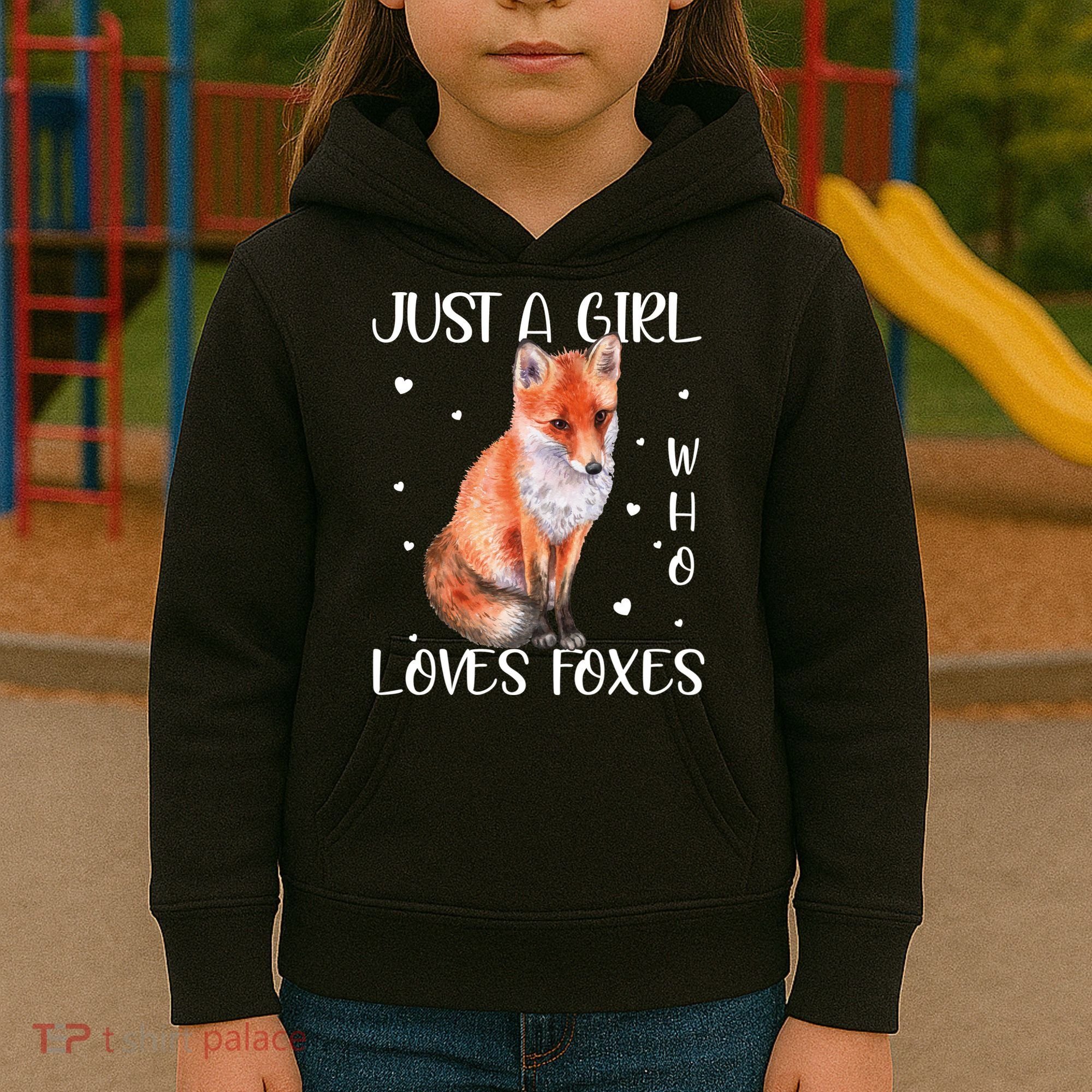 Just A Girl Who Loves Foxes Kids Hoodie