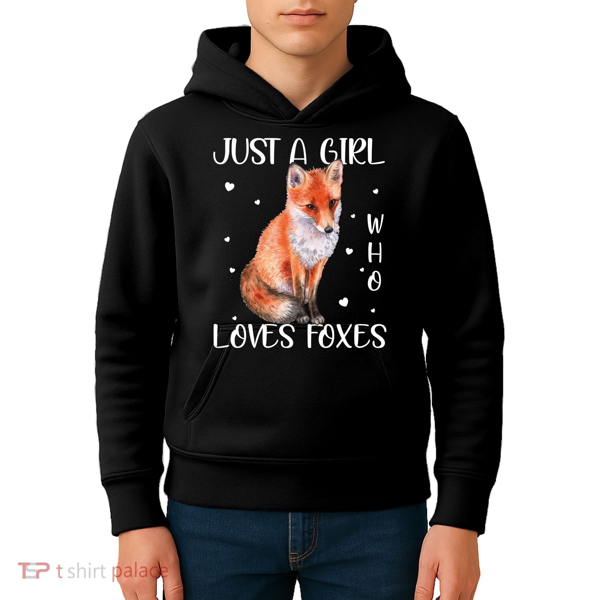 Just A Girl Who Loves Foxes Kids Hoodie