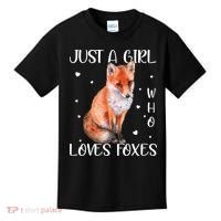 Just A Girl Who Loves Foxes Kids T-Shirt thumb 0