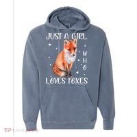 Just A Girl Who Loves Foxes Comfort Colors Garment-Dyed Hooded Sweatshirt thumb 0