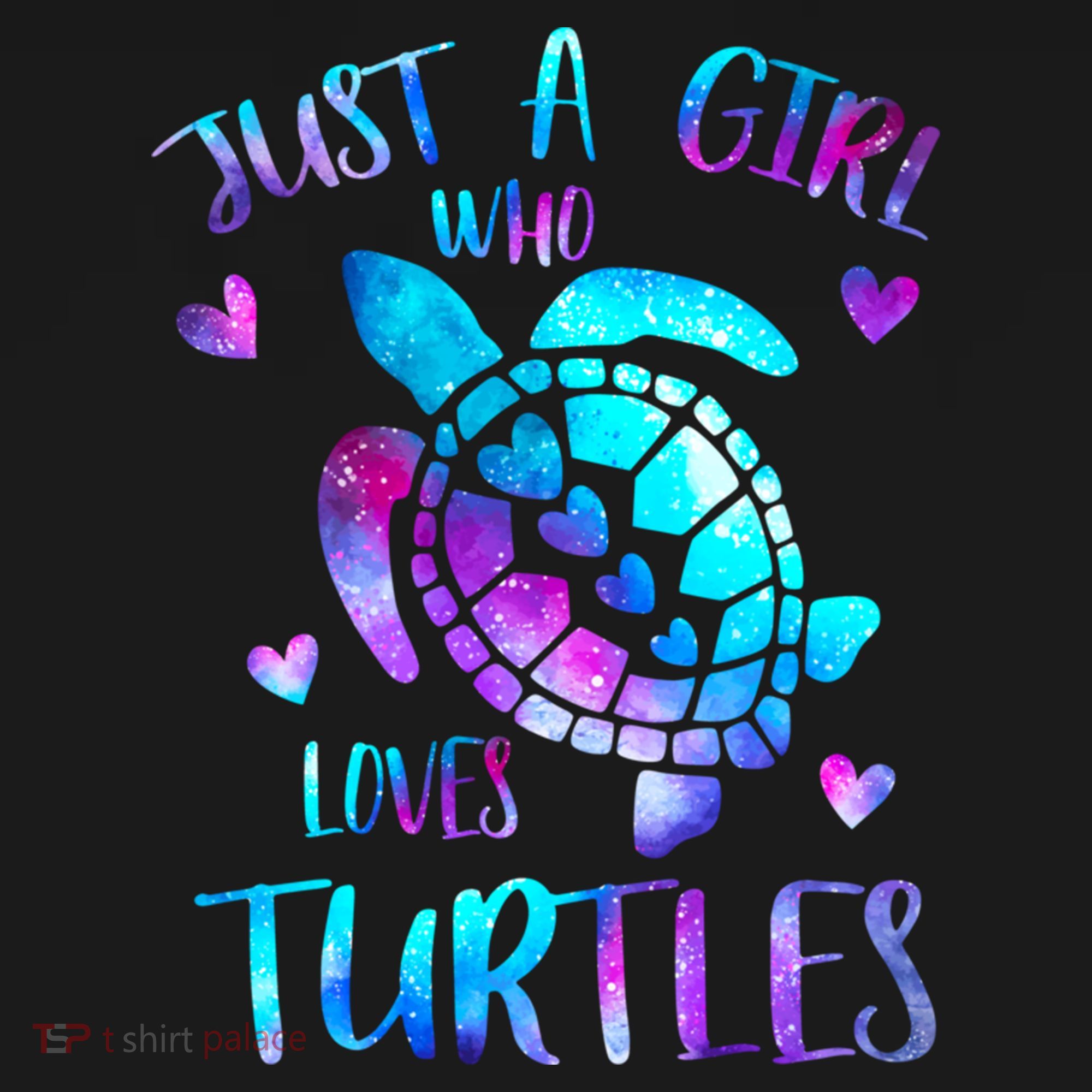 Just A Girl Who Loves Turtles Galaxy Space Sea Turtle Lover Meaningful Gift Women's Hoodie
