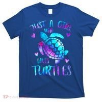 Just A Girl Who Loves Turtles Galaxy Space Sea Turtle Lover Meaningful Gift T-Shirt thumb 0