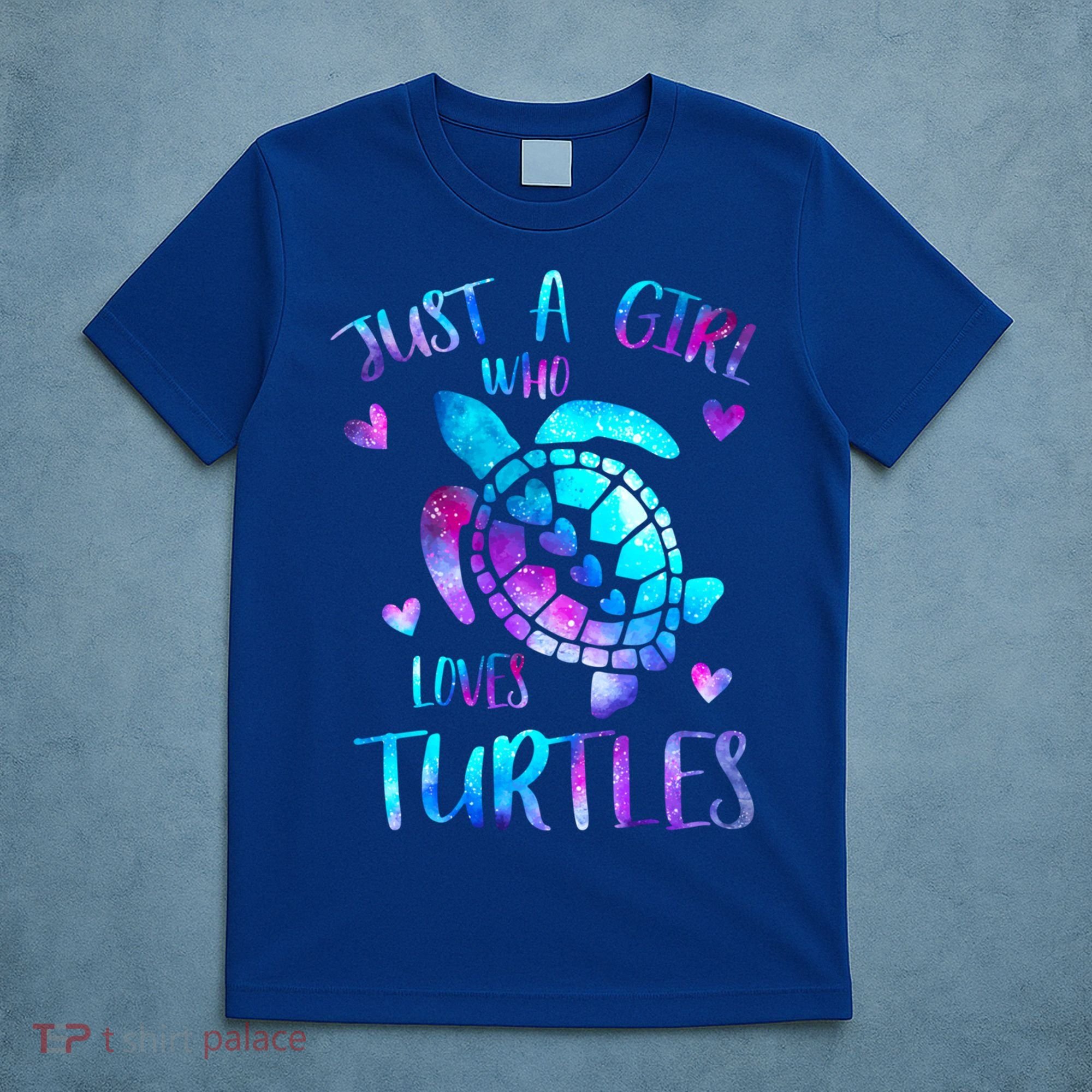 Just A Girl Who Loves Turtles Galaxy Space Sea Turtle Lover Meaningful Gift T-Shirt