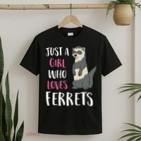 Just A Girl Who Loves Ferrets Hoodie T-Shirt thumb 2