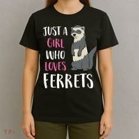 Just A Girl Who Loves Ferrets Hoodie T-Shirt thumb 4