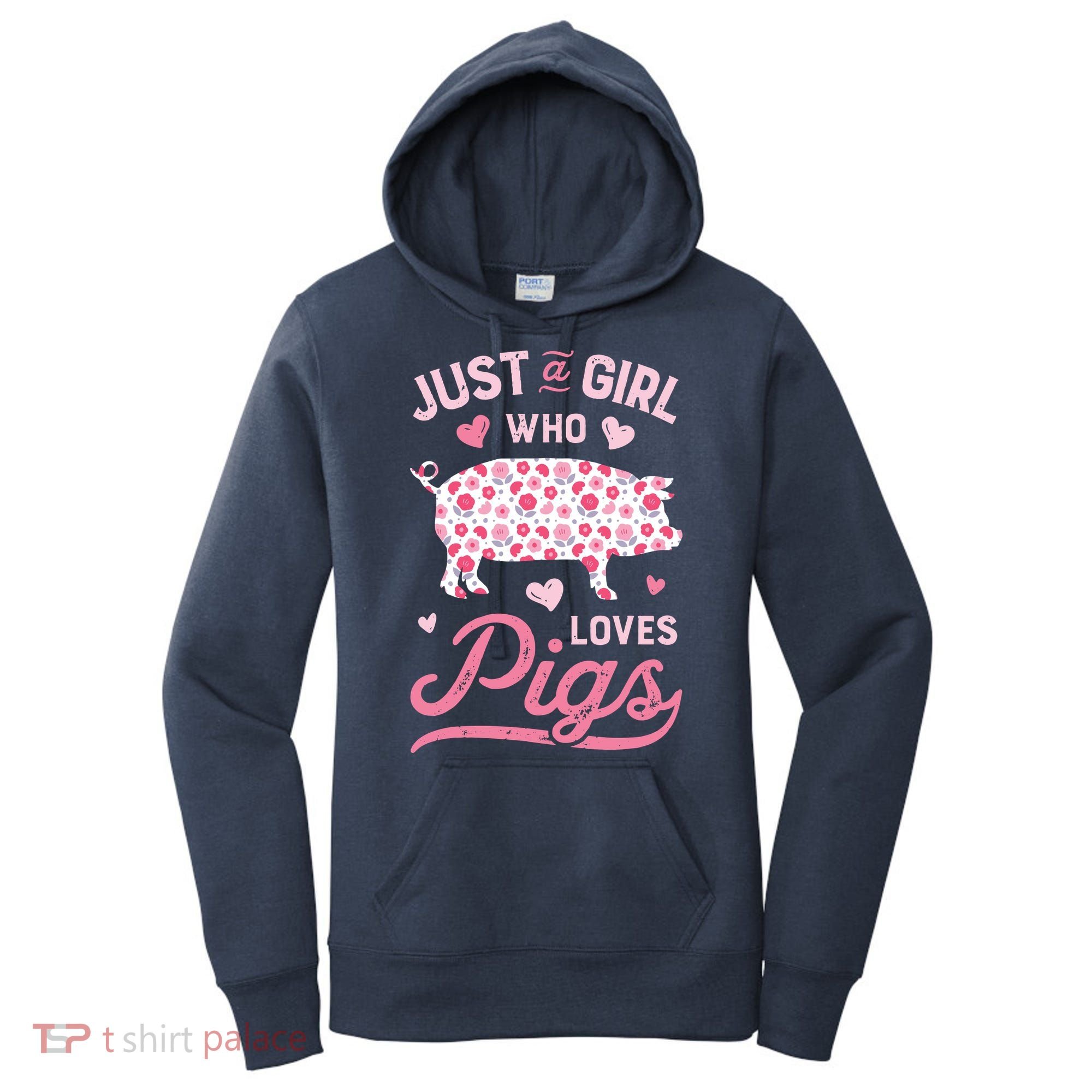 Just A Girl Who Loves Pigs Funny Pig Lover Women's Hoodie