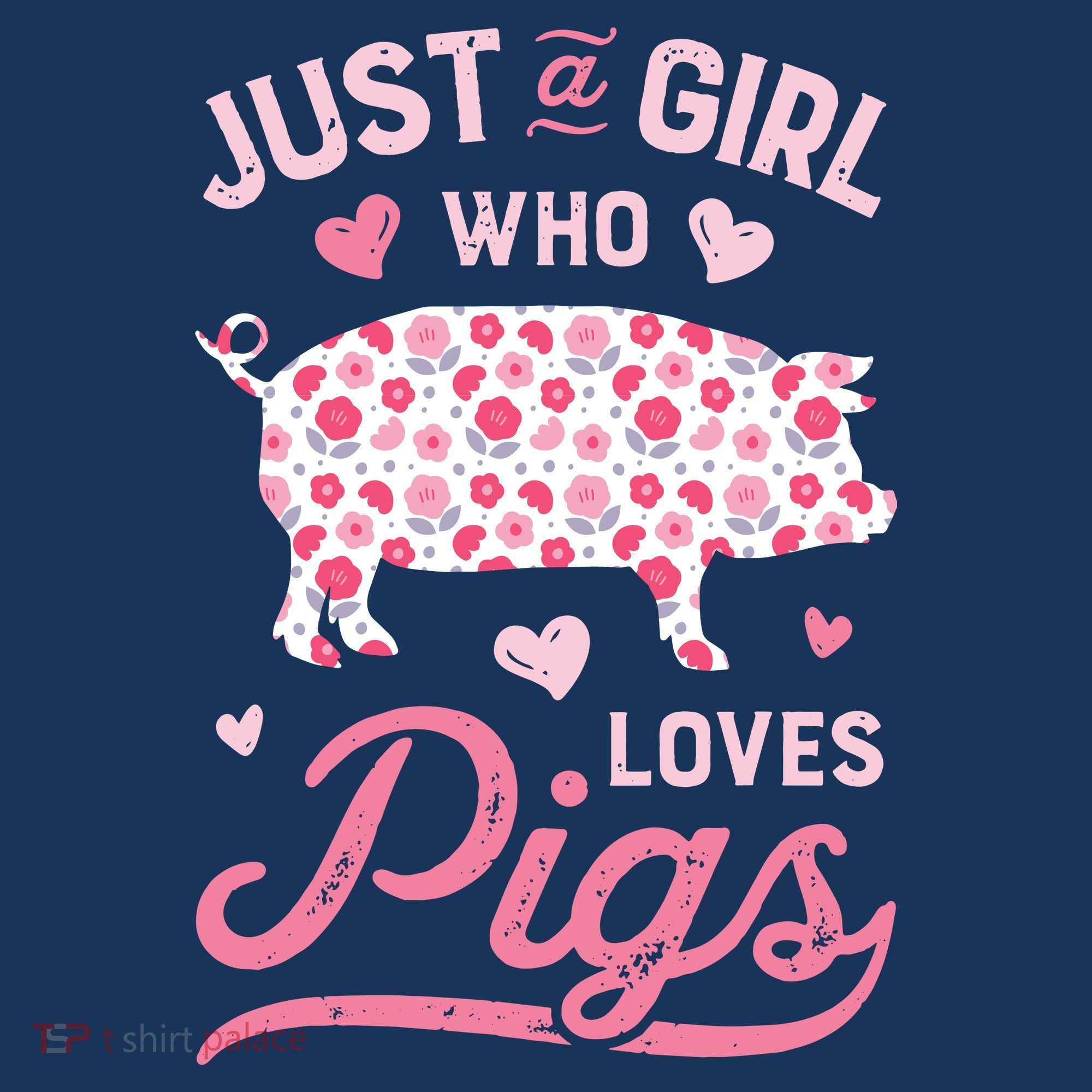Just A Girl Who Loves Pigs Funny Pig Lover Women's Hoodie