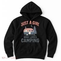 Just a Girl Who Loves Camping Hoodie thumb 0