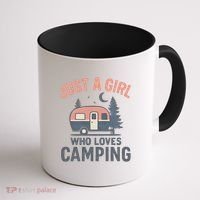 Just a Girl Who Loves Camping Coffee Mug thumb 1