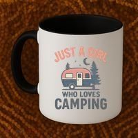 Just a Girl Who Loves Camping Coffee Mug thumb 2
