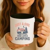 Just a Girl Who Loves Camping Coffee Mug thumb 3