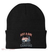 Just a Girl Who Loves Camping Beanie thumb 0