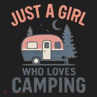 Just a Girl Who Loves Camping Beanie thumb 2