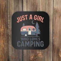 Just a Girl Who Loves Camping Coaster thumb 0