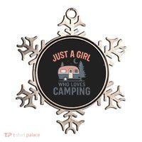 Just a Girl Who Loves Camping Ornament thumb 0