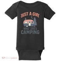 Just a Girl Who Loves Camping Baby Bodysuit thumb 0