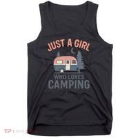 Just a Girl Who Loves Camping Tank Top thumb 0