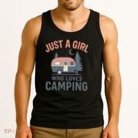 Just a Girl Who Loves Camping Tank Top thumb 3