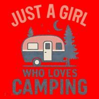 Just a Girl Who Loves Camping Santa Hat thumb 1