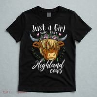 Just A Girl Who Loves Scottish Highland Cows T-Shirt thumb 5