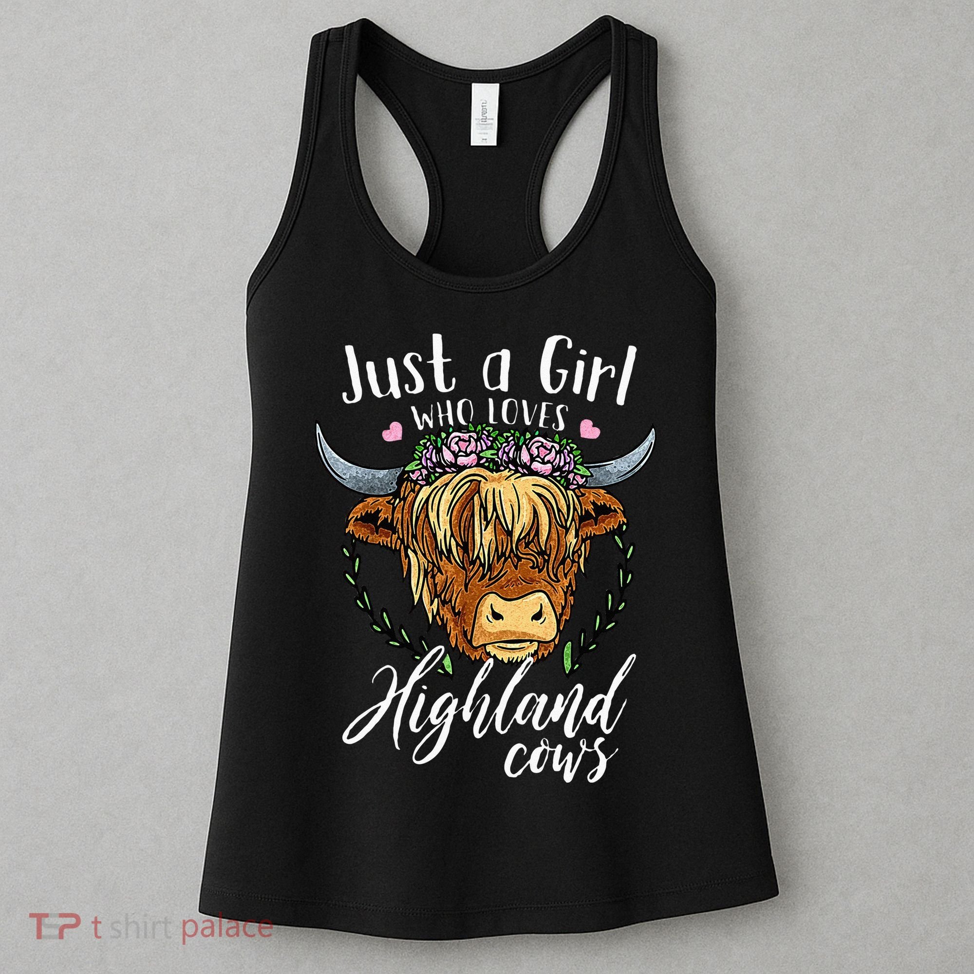 Just A Girl Who Loves Scottish Highland Cows Women's Tank Top